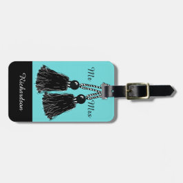 Etiqueta Para Maletas MODA TAG_"Mr & Mrs" BLACK TASSELS