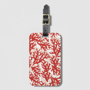 Etiqueta Para Maletas Modelo 2 del coral rojo