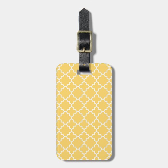 Etiqueta Para Maletas Modelo amarillo de Quatrefoil (Frente Vertical)