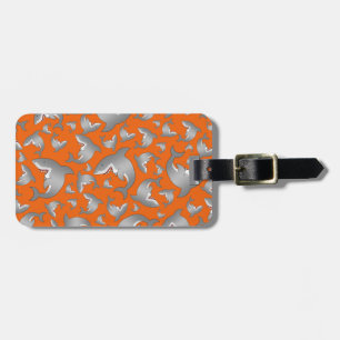 Etiqueta Para Maletas Modelo anaranjado del tiburón