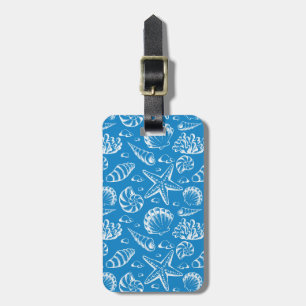 Etiqueta Para Maletas Modelo azul de la playa
