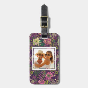 Etiqueta Para Maletas Modelo brillante de la foto de encargo