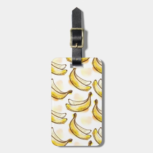 Etiqueta Para Maletas Modelo con el plátano (Frente Vertical)