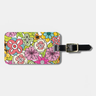 Etiqueta Para Maletas modelo de flores femenino vol. 1c