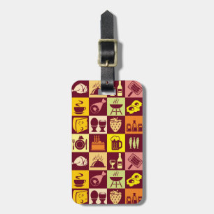 Etiqueta Para Maletas Modelo de la comida