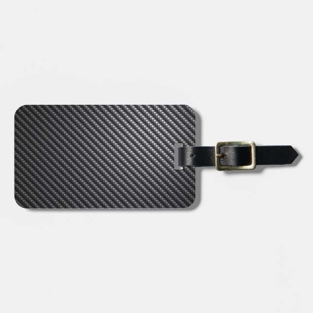 Etiqueta Para Maletas Modelo de la fibra de carbono (Frente Horizontal)