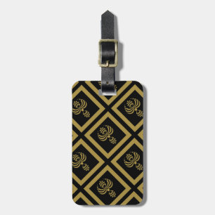 ETIQUETA PARA MALETAS MODELO DE LA MODA LUGGAGE/BAG TAG_GOLD/BLACK