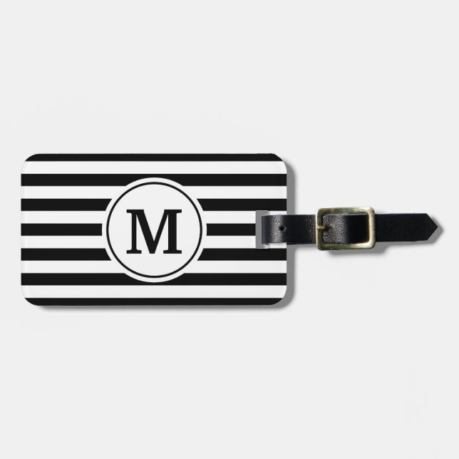 Etiqueta Para Maletas Modelo de las rayas (Frente Horizontal)