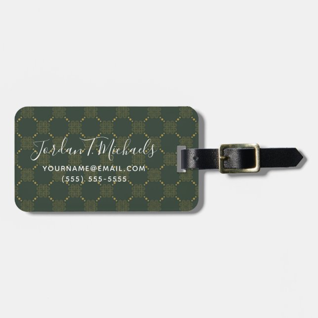 Etiqueta Para Maletas Modelo de nudo céltico (Frente Horizontal)