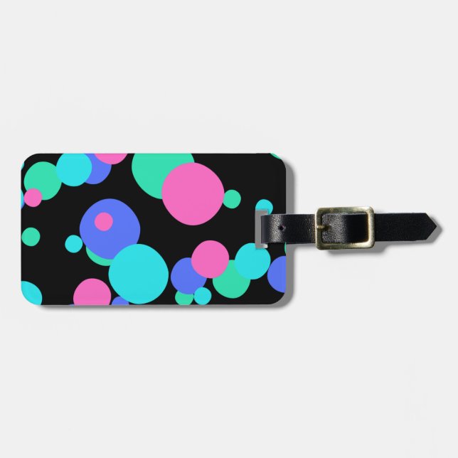 Etiqueta Para Maletas Modelo de resumen de burbujas (Frente Horizontal)