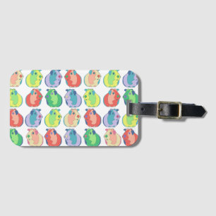 Etiqueta Para Maletas Modelo del conejillo de Indias del arte pop