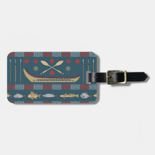 Etiqueta Para Maletas Modelo étnico de la pesca