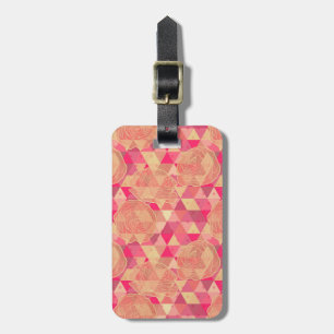 Etiqueta Para Maletas Modelo geométrico de la flor