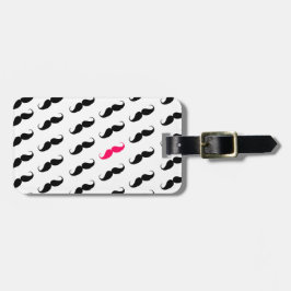 Etiqueta Para Maletas Modelo rosado y negro femenino divertido del