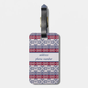 Etiqueta Para Maletas Modelo tribal africano étnico de las rayas