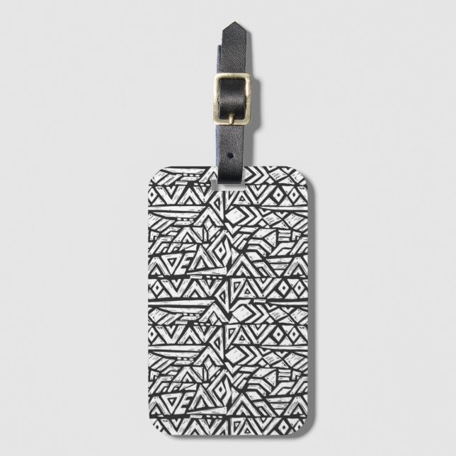 Etiqueta Para Maletas Modelo tribal artsy inspirado (Anverso vertical)