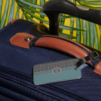 Etiqueta Para Maletas Modern Blueprint Geometric Grid Lugagge Tag LT02