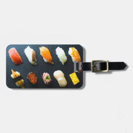 Etiqueta Para Maletas Modern Sushi Grid – Elegant Japanese Luggage Tag