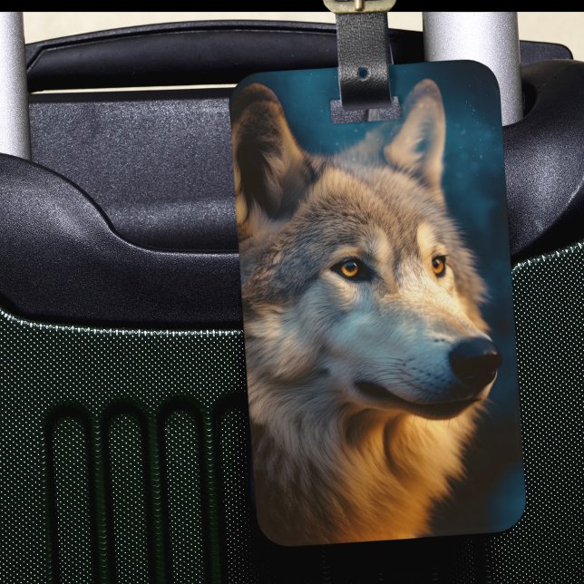 Etiqueta Para Maletas Modern Wolf Sunrise (Subido por el creador)