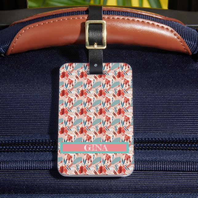 Etiqueta Para Maletas Moderna Girly Cute Personalizada (Anverso In situ 2)