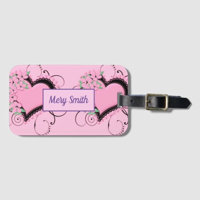 Etiqueta Para Maletas Moderno Ama Tu Nombre (Anverso horizontal)