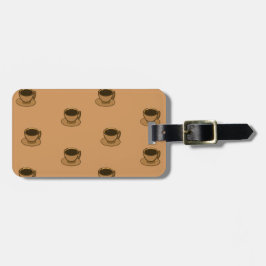 Etiqueta Para Maletas Moderno café café marrón de mediados de siglo