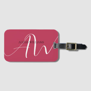 Etiqueta Para Maletas Moderno Minimalista Elegante Script Profesional