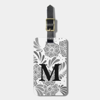 Etiqueta Para Maletas Moderno y elegante Viaje Monograma de Moda con est