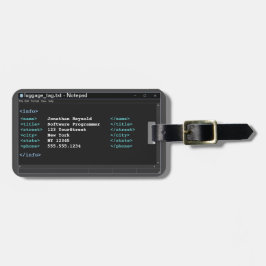 Etiqueta Para Maletas Modo oscuro del programador informático Bloc de no