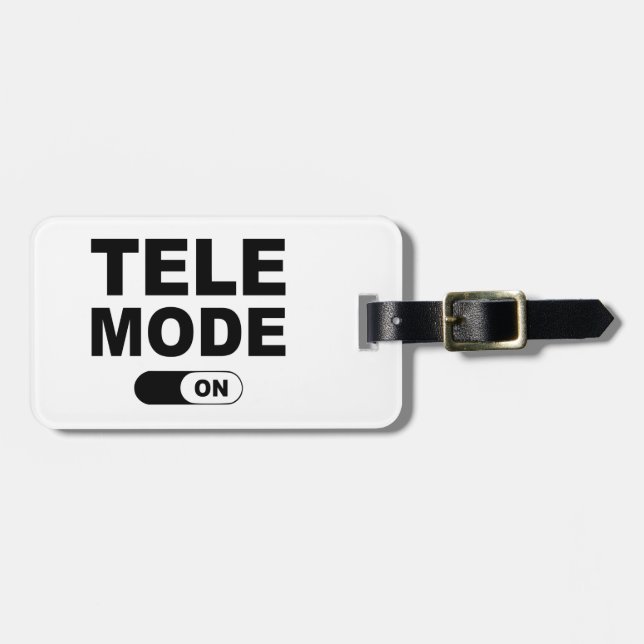 Etiqueta Para Maletas Modo Tele activado (Frente Horizontal)