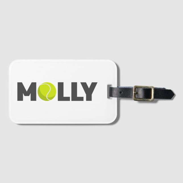 Etiqueta Para Maletas Molly Tennis (Anverso horizontal)