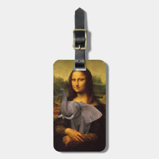Etiqueta Para Maletas Mona Lisa Con Elefante