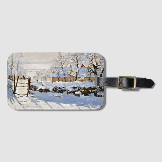 Etiqueta Para Maletas Monet - La urraca (Anverso horizontal)