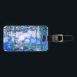 Etiqueta Para Maletas Monet Pink Water Lilies<br><div class="desc">Una etiqueta con nenúfares rosados de Monet muestra bonitas nenúfares de agua rosada flotando en un tranquilo estanque azul con colchonetas de lirios. Un gran regalo de Monet para los amantes del impresionismo y del arte francés. Impresionismo natural sereno con flores y paisajes pintorescos de estanques.</div>