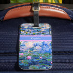 Etiqueta Para Maletas Monet - plantilla Water Lilies 1919<br><div class="desc">La famosa pintura de Claude Monet,  Water Lilies,  1919,  plantilla,  lista para personalizar. Inserte su propio nombre/texto en lugar de Virginia.</div>