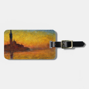 Etiqueta Para Maletas Monet Sunset Venecia Colorido Impresionismo Arte