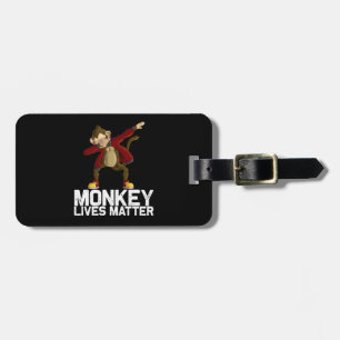 Etiqueta Para Maletas Mono Dabbing divertido