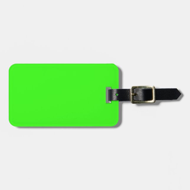 Etiqueta Para Maletas Monocromático Neon Green (Frente Horizontal)