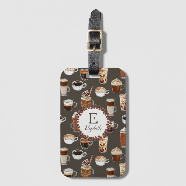 Etiqueta Para Maletas Monogram Venti Coffee Lover (Anverso vertical)