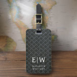 Etiqueta Para Maletas Monograma Black Faux Metallic Elegante<br><div class="desc">Aumente su experiencia de viaje con nuestro clásico elegante y moderno Monograma Minimalista Etiqueta para el equipaje. Este accesorio de diseño meticuloso combina a la perfección la elegancia atemporal con el minimalismo contemporáneo, asegurando que su equipaje se destaque con la sofisticación. Diseñada con precisión y atención a los detalles, esta...</div>