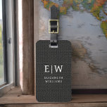 Etiqueta Para Maletas Monograma Black Metallic Elegant Honeycomb<br><div class="desc">Aumente su experiencia de viaje con nuestro clásico elegante y moderno Monograma Minimalista Etiqueta para el equipaje. Este accesorio de diseño meticuloso combina a la perfección la elegancia atemporal con el minimalismo contemporáneo, asegurando que su equipaje se destaque con la sofisticación. Diseñada con precisión y atención a los detalles, esta...</div>