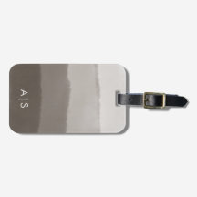 Monograma Chic de Acuarela Davy Gray Ombre