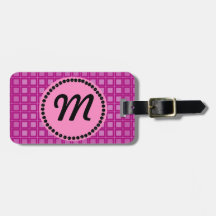 Monograma cuadrado rosado