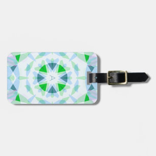 Etiqueta Para Maletas Monograma Cute Verde Bonito Azul Estrella Mágica C