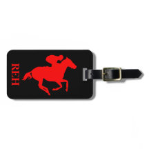 Monograma de bricolaje Caballo de carreras rojo/Cu