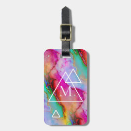Etiqueta Para Maletas Monograma de Hipster Chem 7