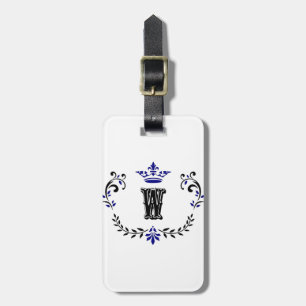 Etiqueta Para Maletas Monograma de la corona "W"
