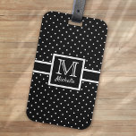 Etiqueta Para Maletas Monograma de la parte del punto de contacto de la<br><div class="desc">Este divertido diseño se puede personalizar con un nombre y un comienzo para un regalo único</div>