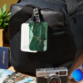 Etiqueta Para Maletas Monograma de las iniciales del guión del geode de