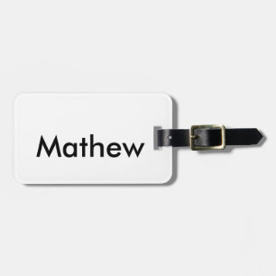 Etiqueta Para Maletas monograma de letra inicial simple añade tu nombre 